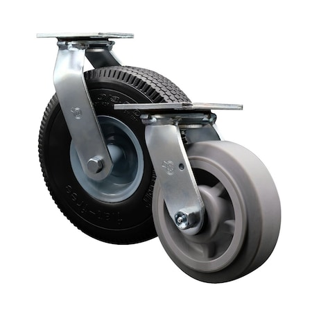 Service Caster Replacement Casters for Magliner Casters 10970 & 130066, 2PK MAG-100S1030-NFB-1-30CS620-TPRRF-1